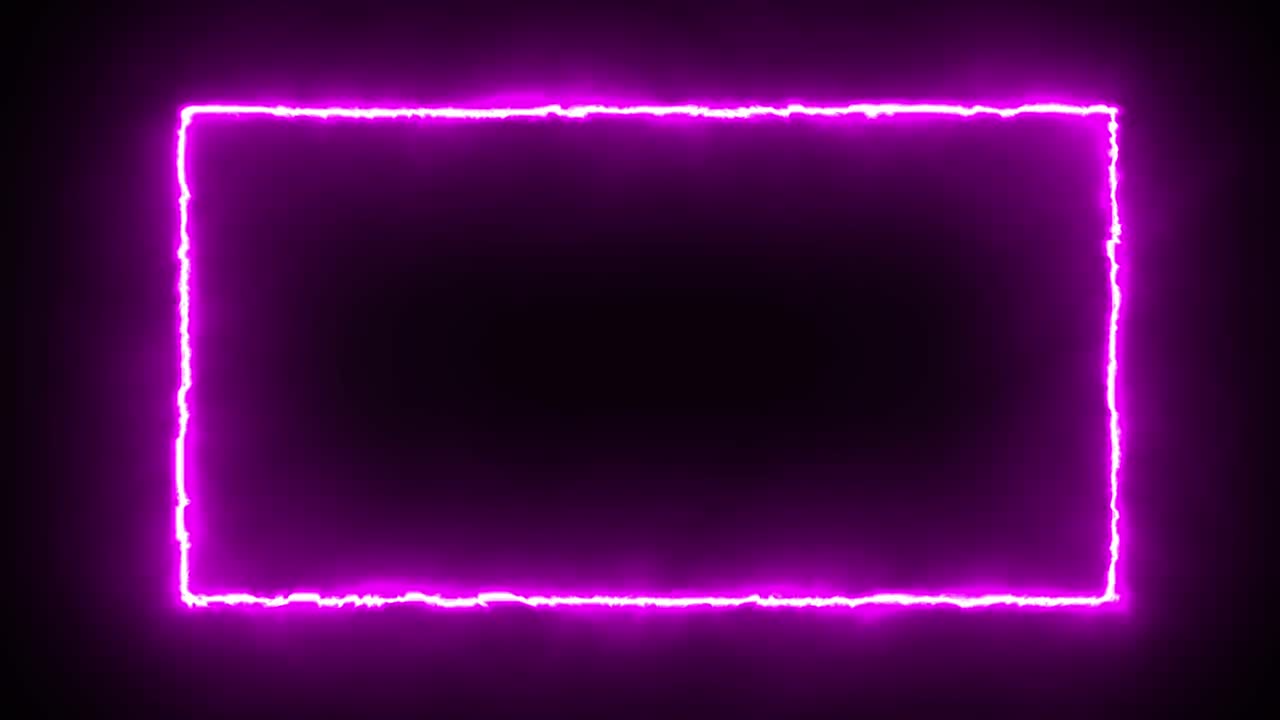 A rectangular frame of glowing, electric purple energy on a black background. For intros, logos, or as a dynamic border element