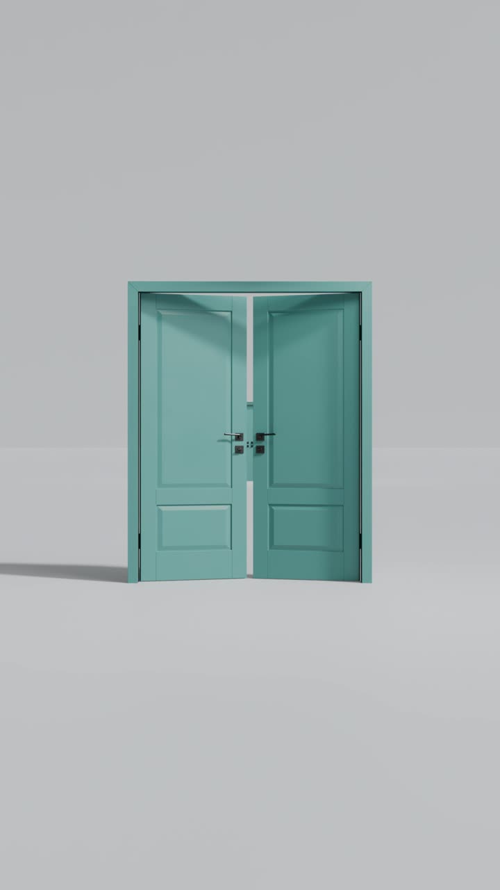 A door in a white room