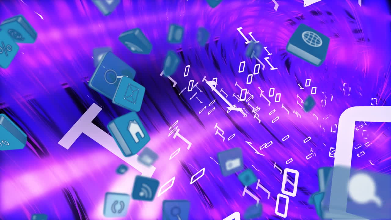 iconos y símbolos de internet en un fondo brillante