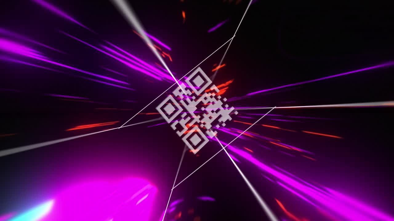 Animation of qr code and data processing