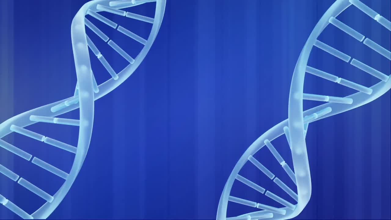 Dna rotating against blue background Premium Stock Video Footage