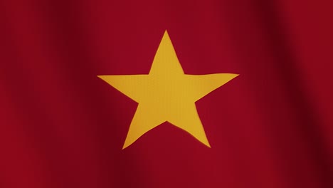 vietnam flag waving animation. full screen. symbol of the country