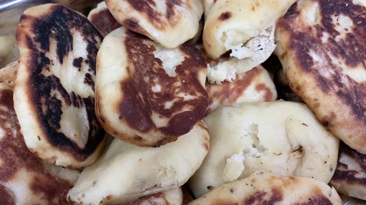 pan indio naan un desayuno del norte de la india