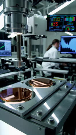 precision testing of components in a high-tech laboratory