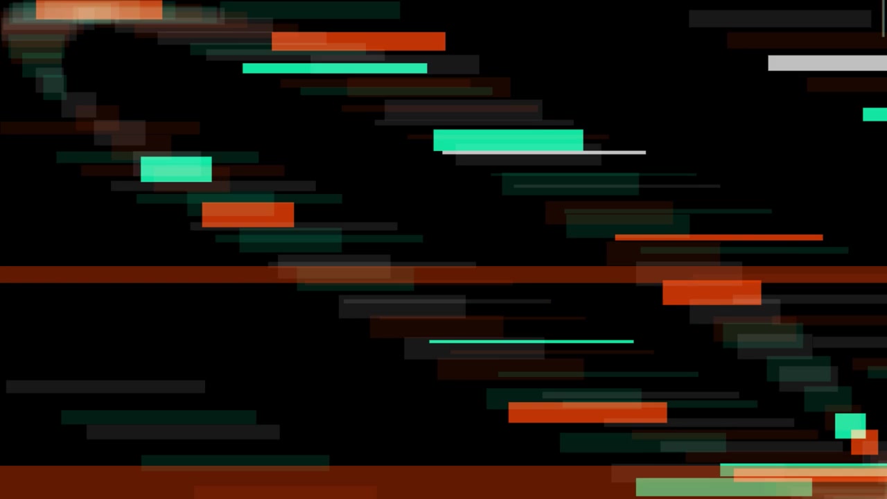 Abstrakter digitaler Glitch-Hintergrund mit sich bewegenden rechteckigen Balken