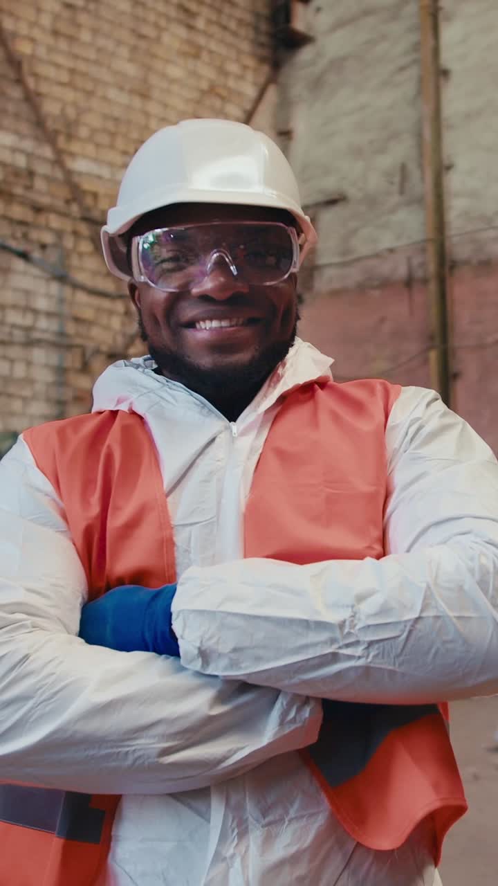 Worker in protective gear