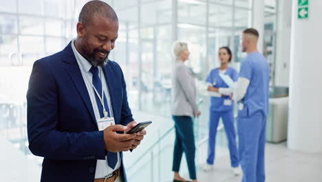 businessman in hospital lobby