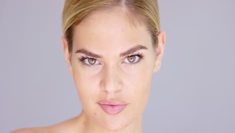 close up of beautitul  natural and sexy girl