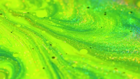 abstract fluorescent green liquid art