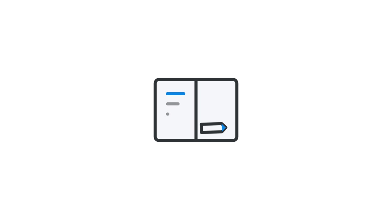 Animated Notebook Icon Writing Notes with a Pencil
