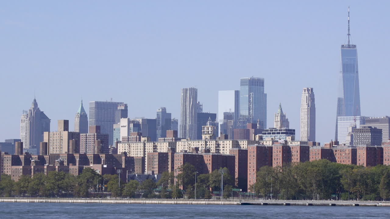 프리덤 타워를 포함한 뉴욕 맨해튼의 금융 지구