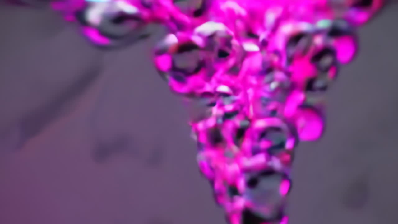 Abstract Pink Liquid or Bubbles in Motion