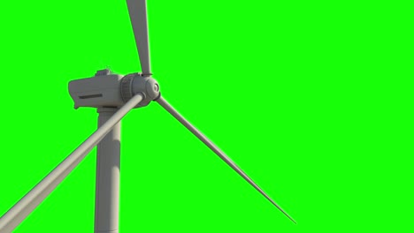 white modern ecologic wind generator on chroma key screen, isolated