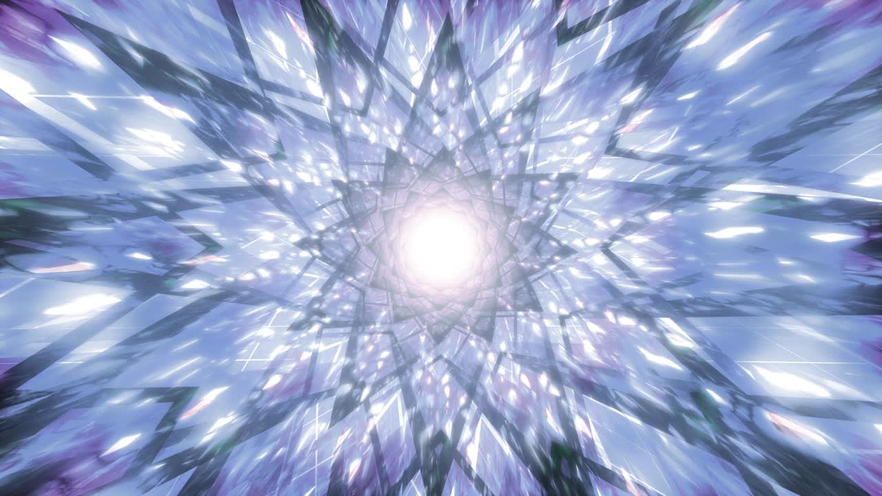 encantamiento nebuloso líneas borrosas en forma de estrella. bucle abstracto fondo animado