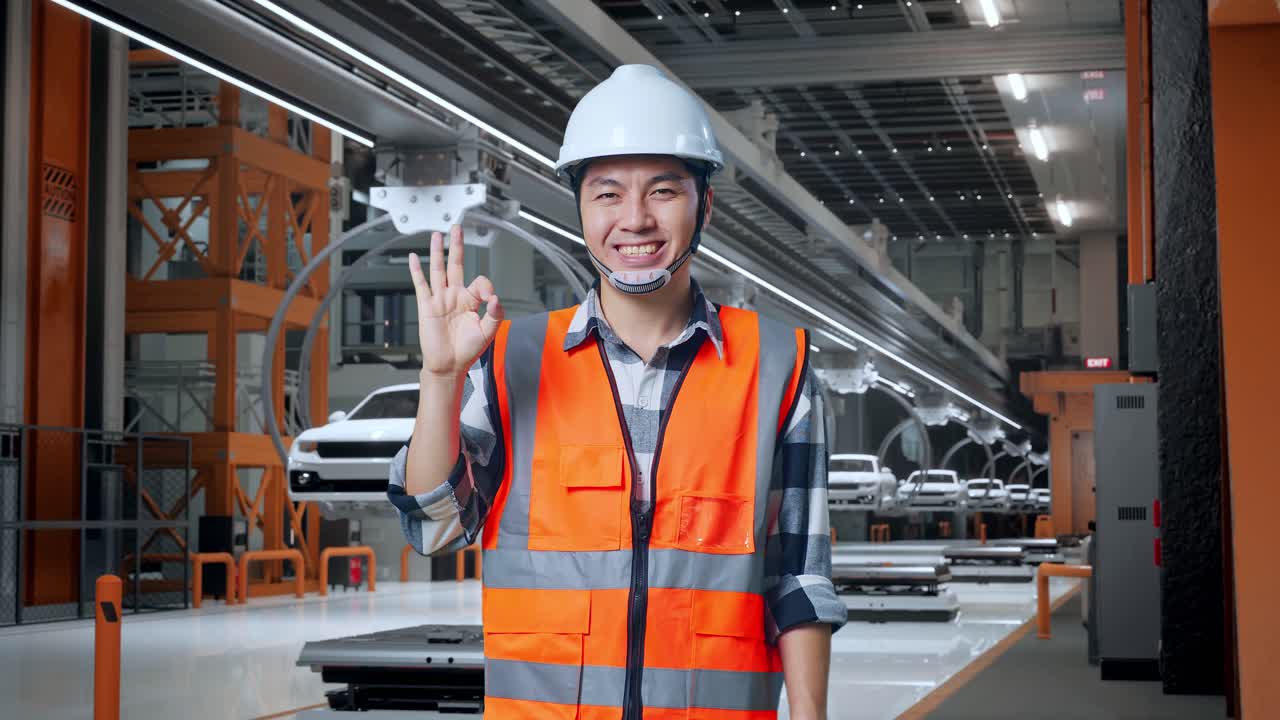 조립 라인 에 있는 공장 노동자