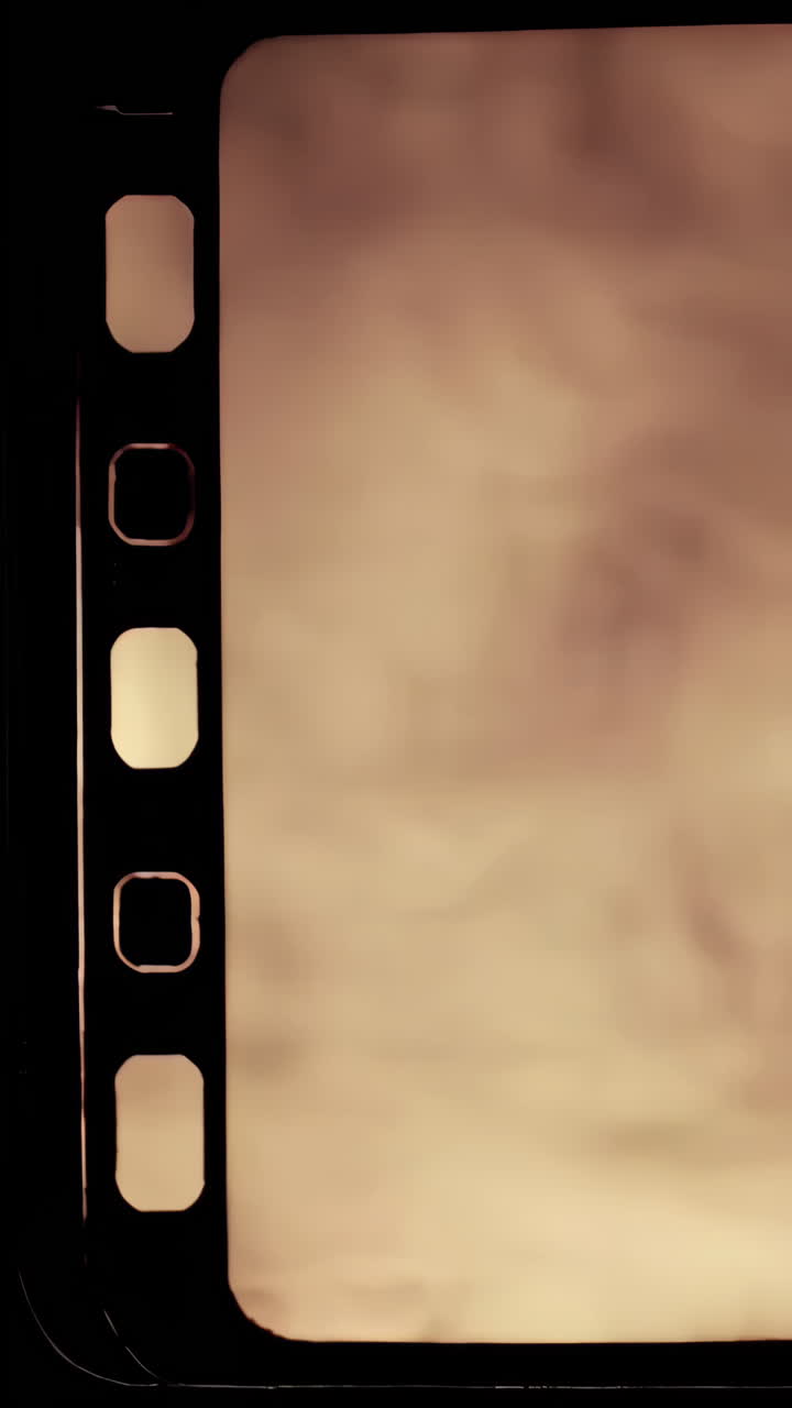 Vintage Film Strip Border and Blurred Background