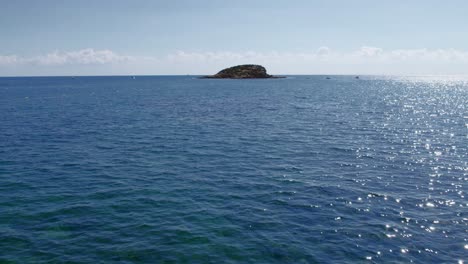 island surrounded by the sea on the mediterranean coast