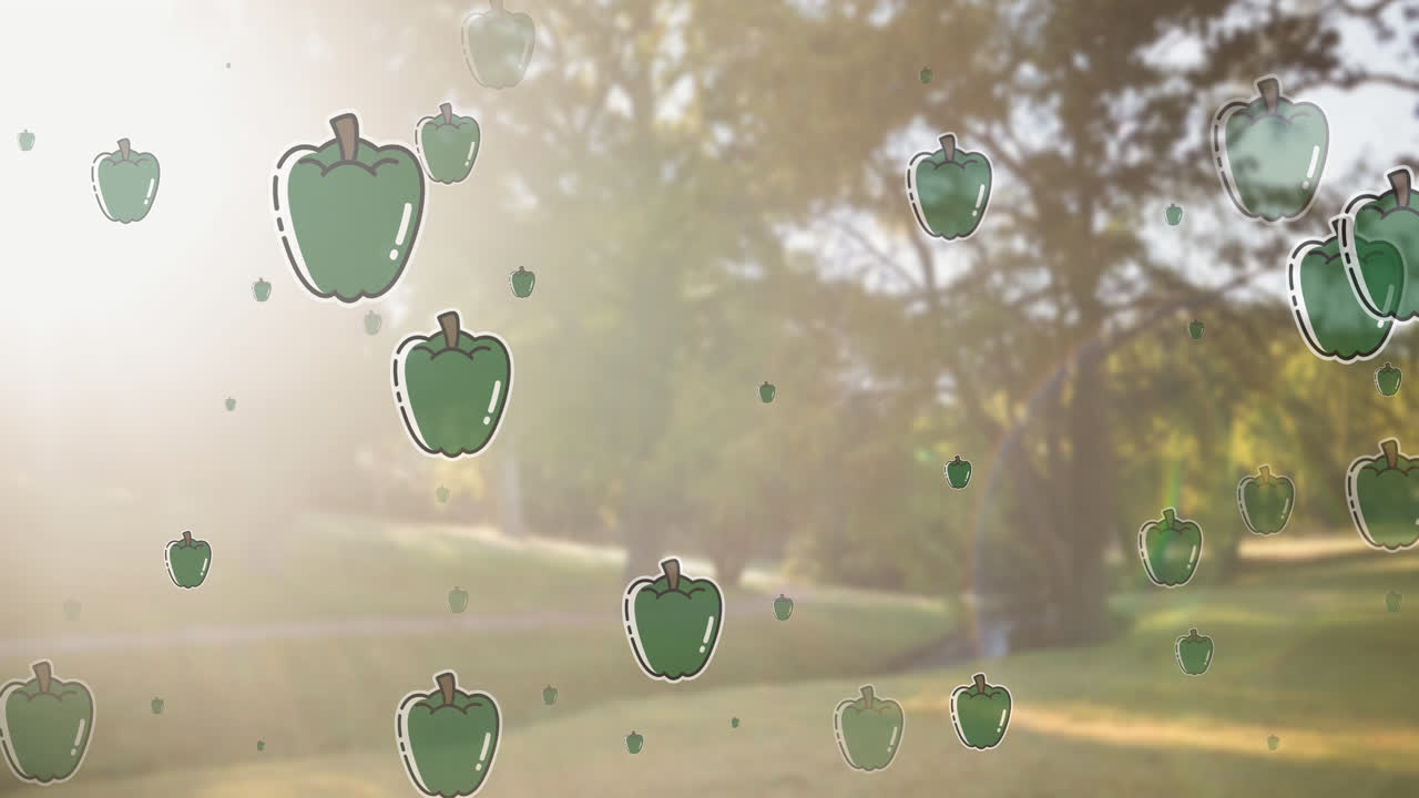 공원 위의 고추 아이콘의 애니메이션