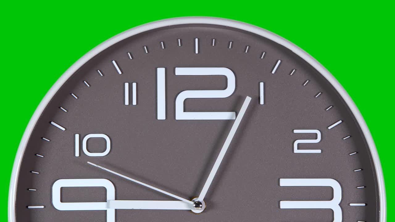 Wall clock on a green background