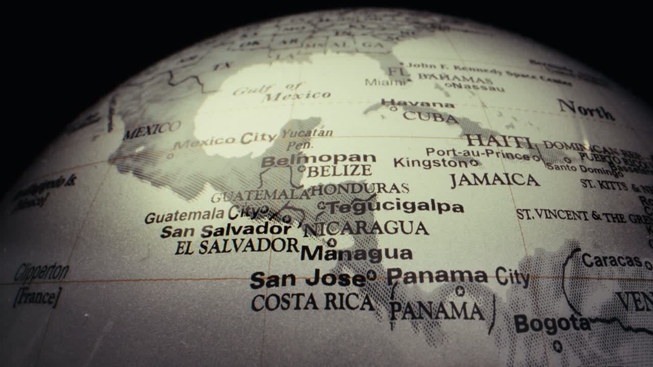 Close-up of a World Globe