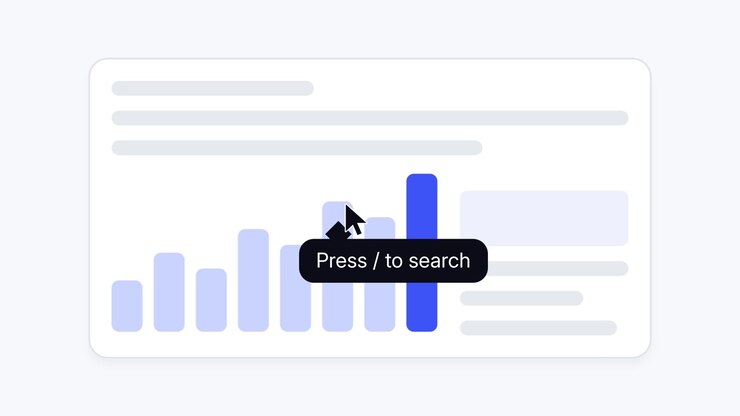 Digital Interface Showing Search Functionality and Data Visualization