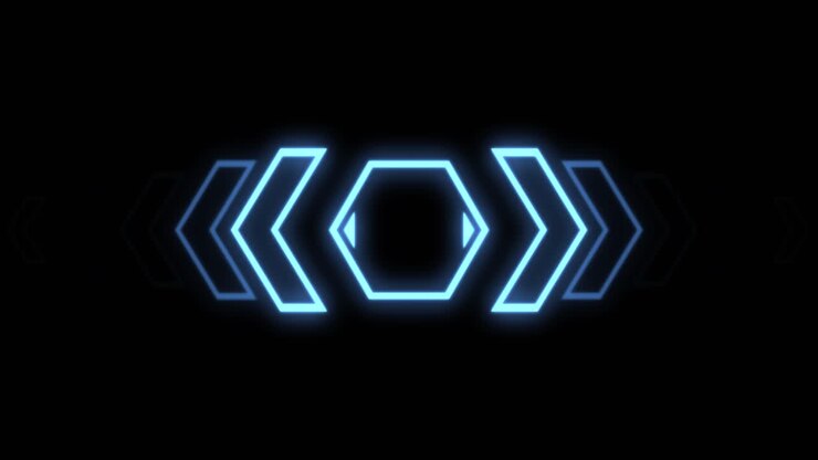 Elemento de HUD de um Fluxo Hexagonal Holográfico (Loop)