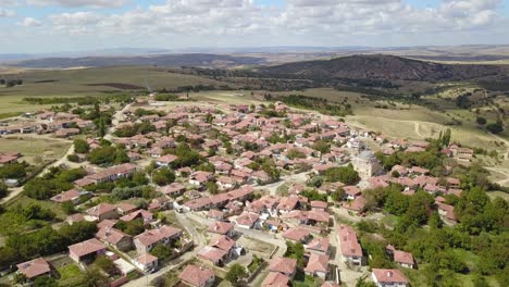 yozgat basinayayla village aerial view, turkey