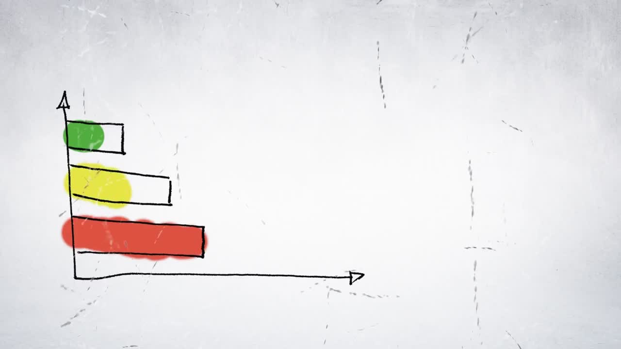 gráfico de datos dibujado sobre un fondo blanco