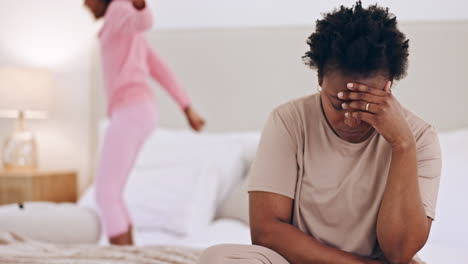 frustrated black woman, headache