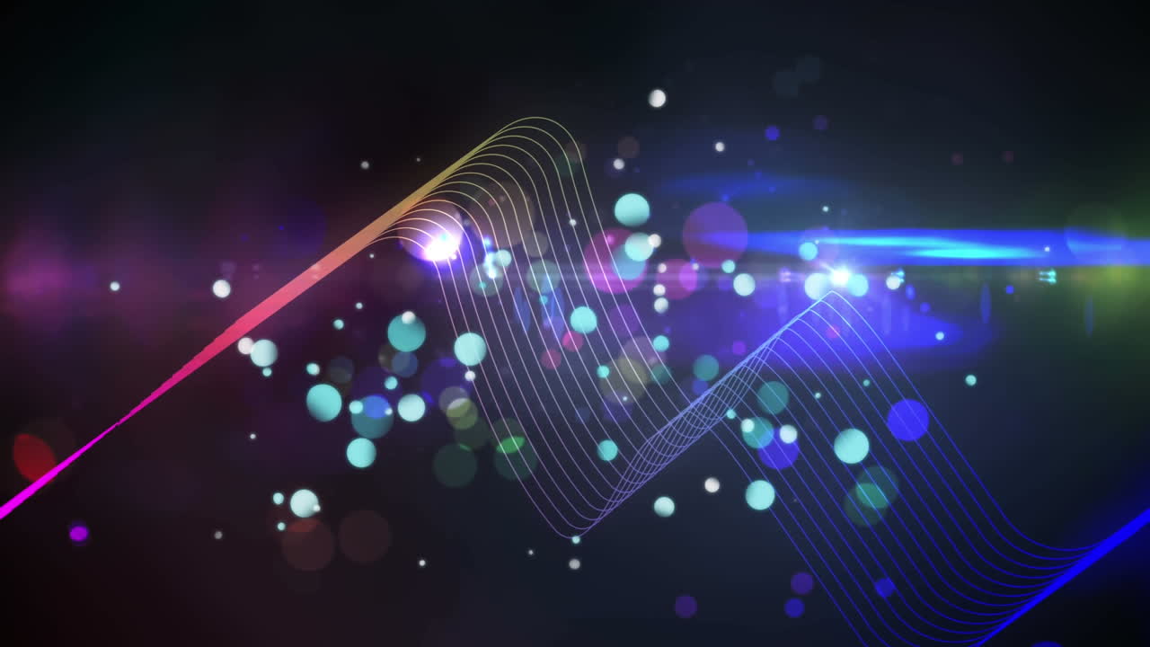 평행선과 보케 빛 효과