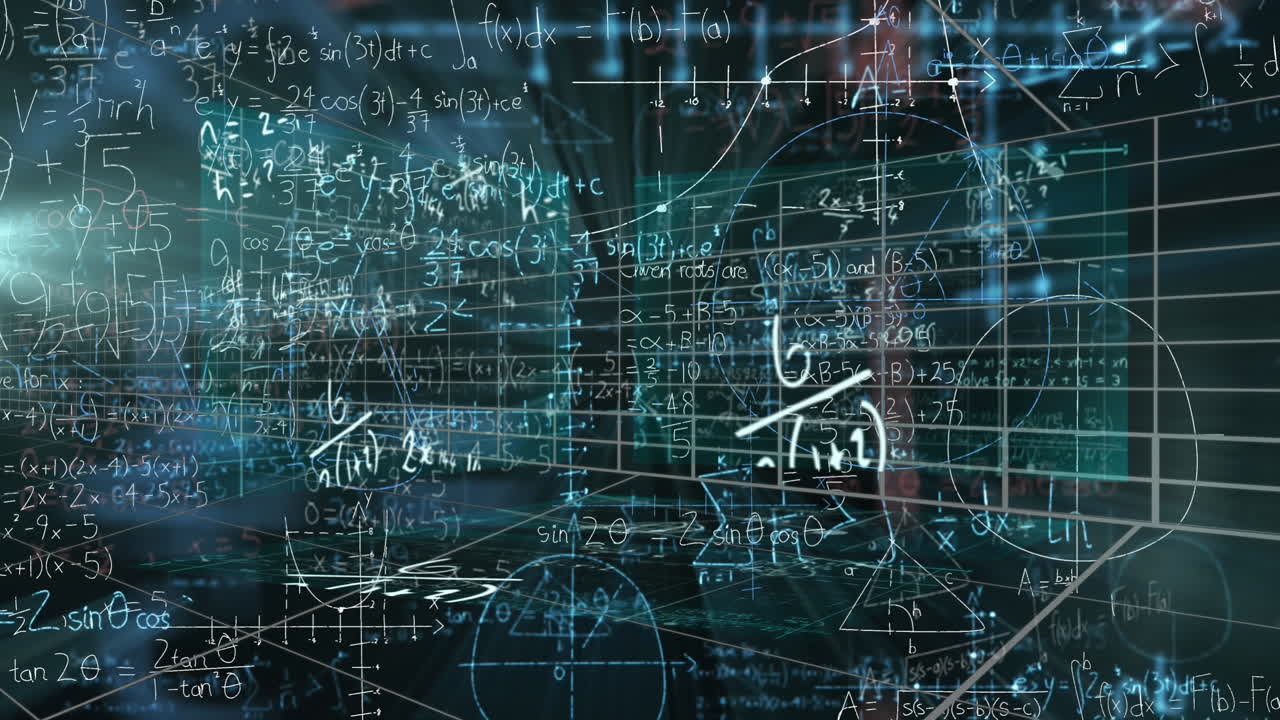 Animation of mathematical equations over shapes