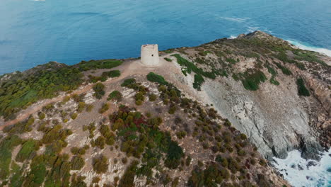 cape malfanato from aerial views: capturing the essence of the malfanato tower at cape malfanato in sardinia