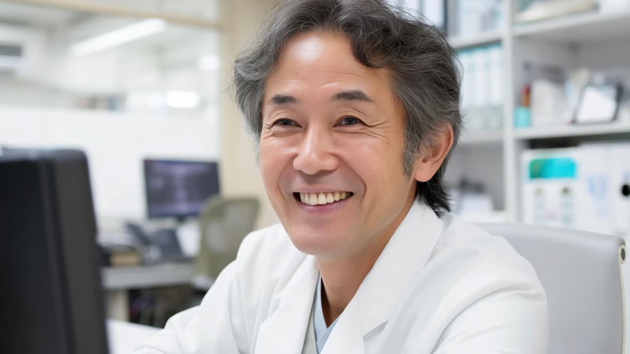 Smiling doctor in office