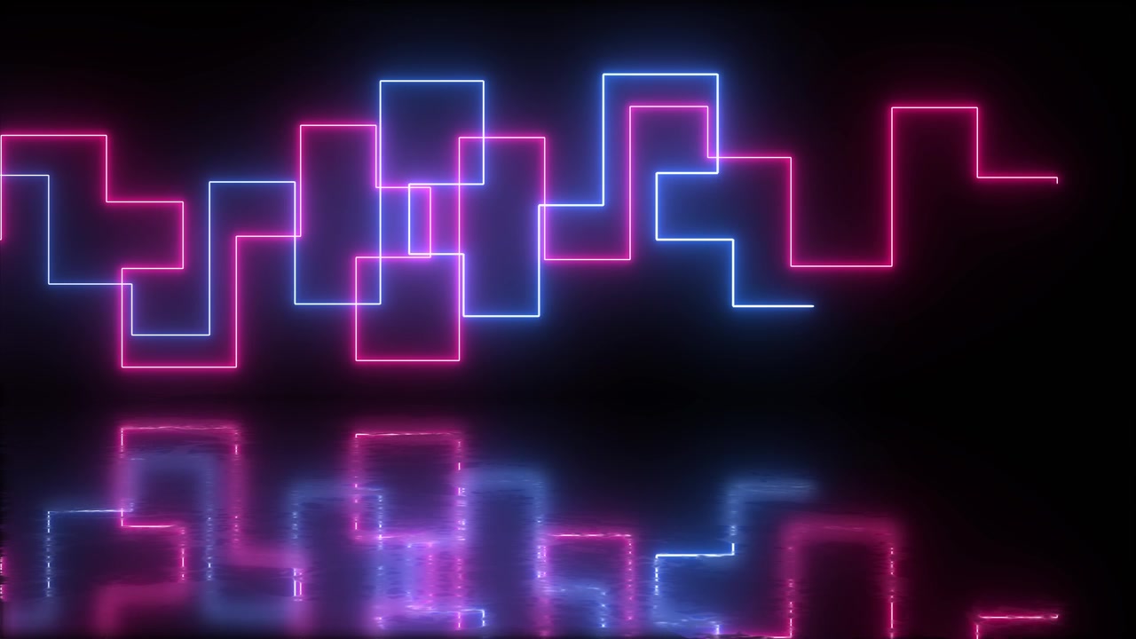 4k 3d through glowing neon lines tunnel violet spectrum fluorescent ultraviolet light modern