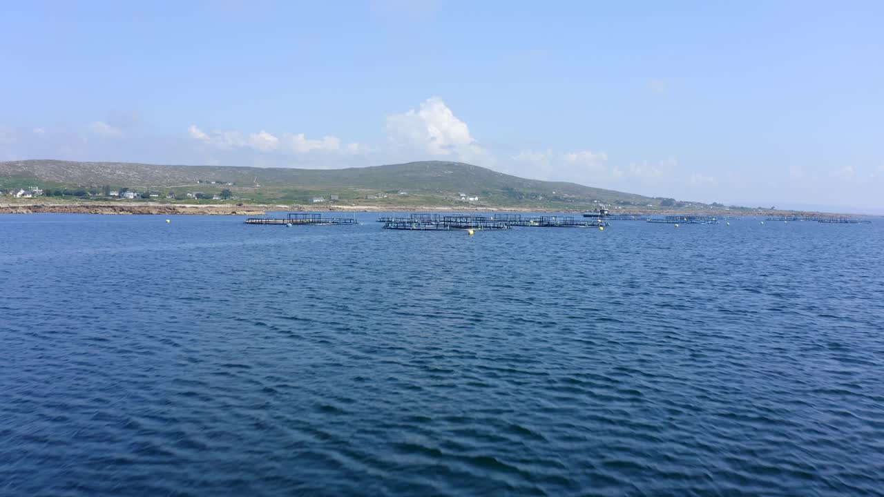 eisc úi flatharta, 양어장, ardmore, kilkieran bay, connemara, 카운티 골웨이, 아일랜드, 2021년 7월