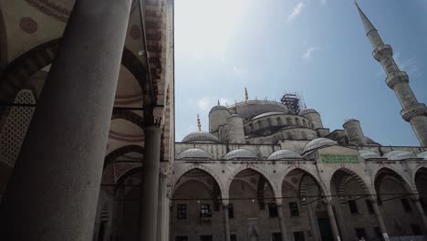 the blue mosque minarets istanbul, turkey. sultanahmet camii.
