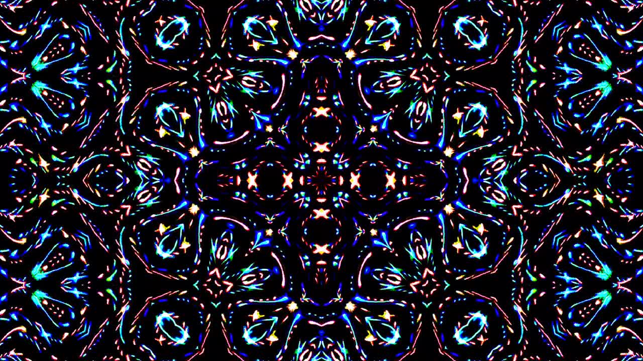 아름다운 추상적인 선, 빛나는 밝은 빛, 부드러운 빨간색, 파란색, 검은색 배경의 움직임