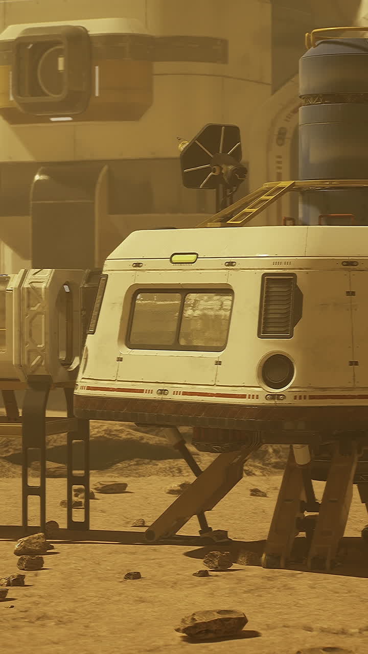 Exploring a futuristic settlement on mars with advanced habitat designs