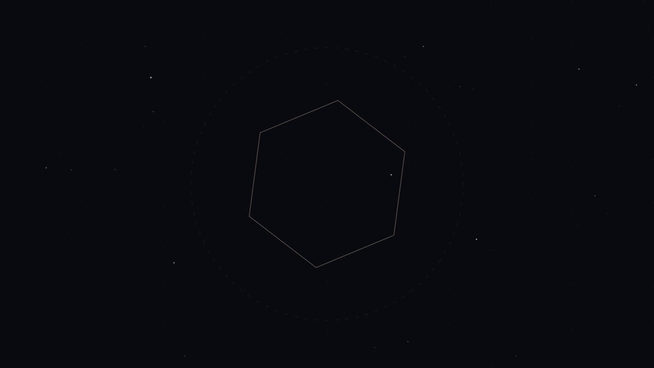 Abstract Geometric Hexagon Animation on Dark Background