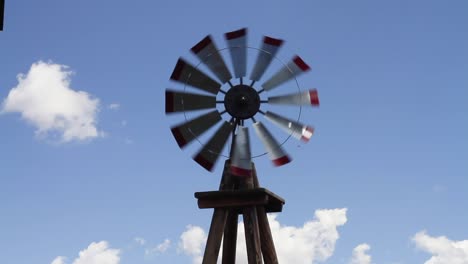 windmill blades spin in the wind