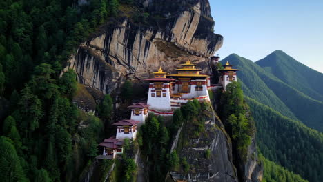 bhutanese monastery perched on a mountain cliff