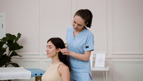 woman receiving a massage