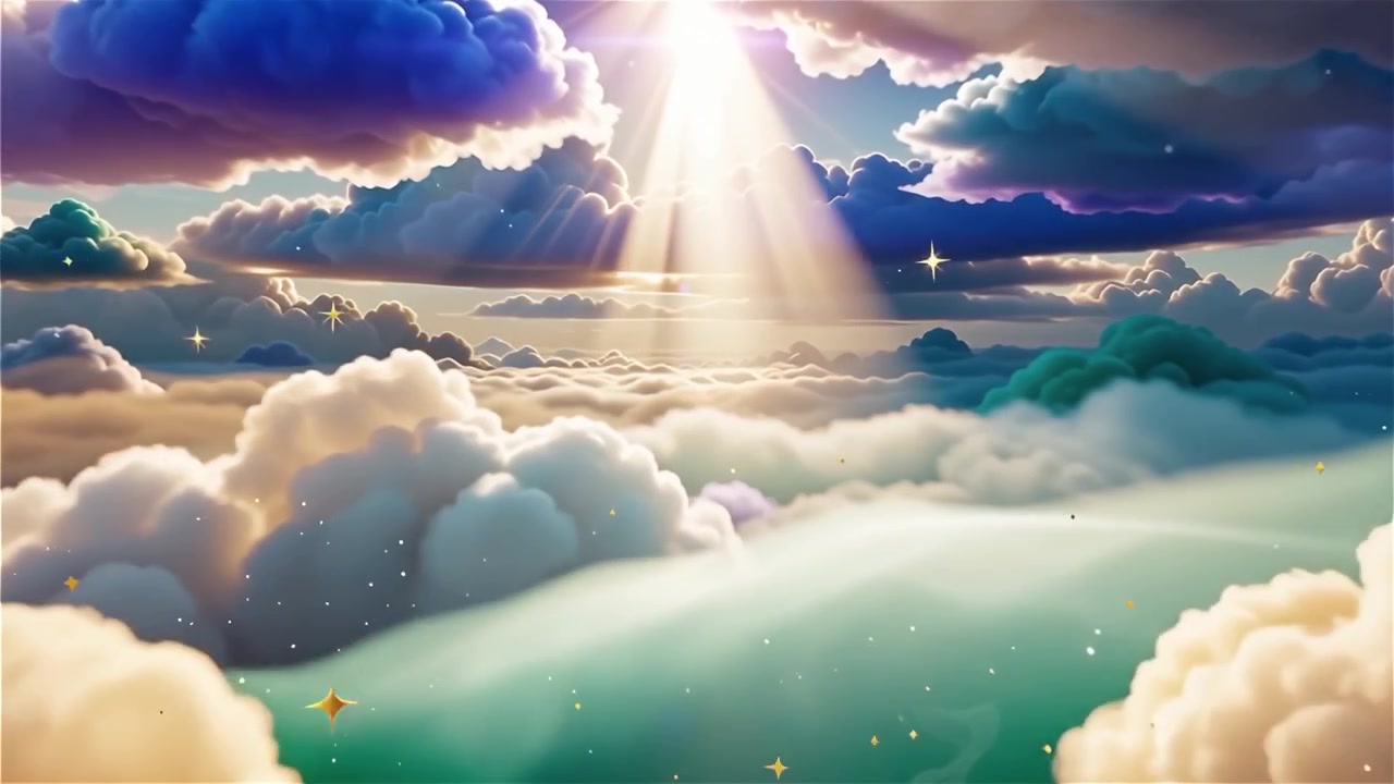 Christian Heavenly Light Worship Background