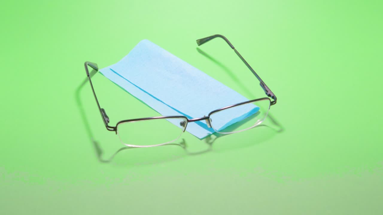 eyeglasses object isolated chromakey rubbing cleaning glass accessories care