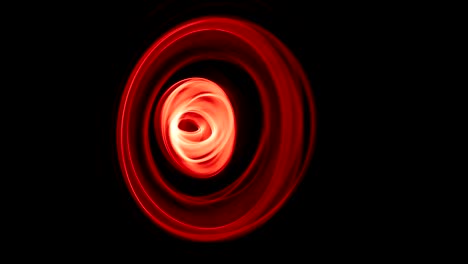 glowing abstract curved red lines - light painted 4k video timelapse