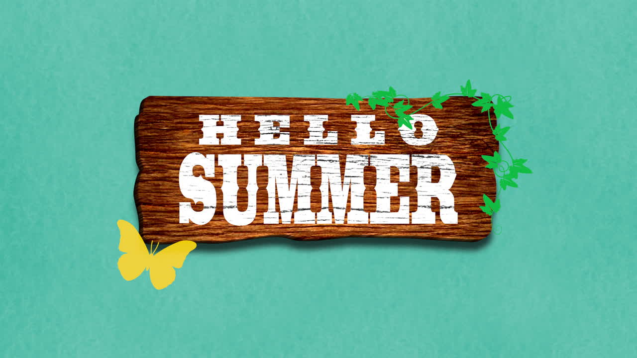 나비와 녹색 잎 나무에 안녕하세요 여름