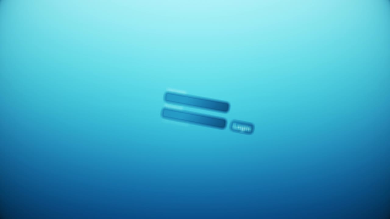 Login screen with username and password fields