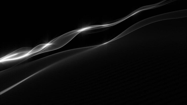 Abstract Black and White Wave Design