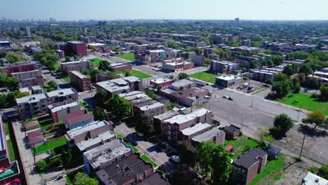 aerial overview of west side suburbs of chicago