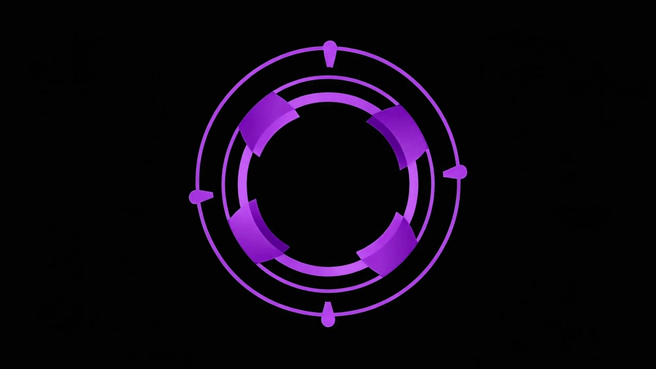 Animated Purple Circular HUD Interface Element